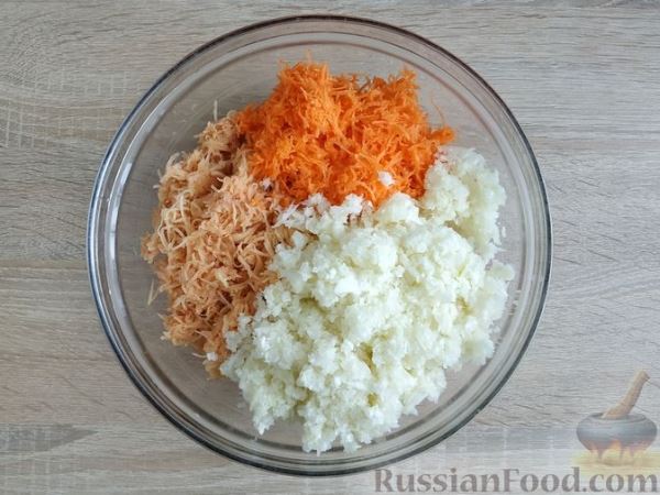 Рыбная запеканка с капустой, картофелем и морковью